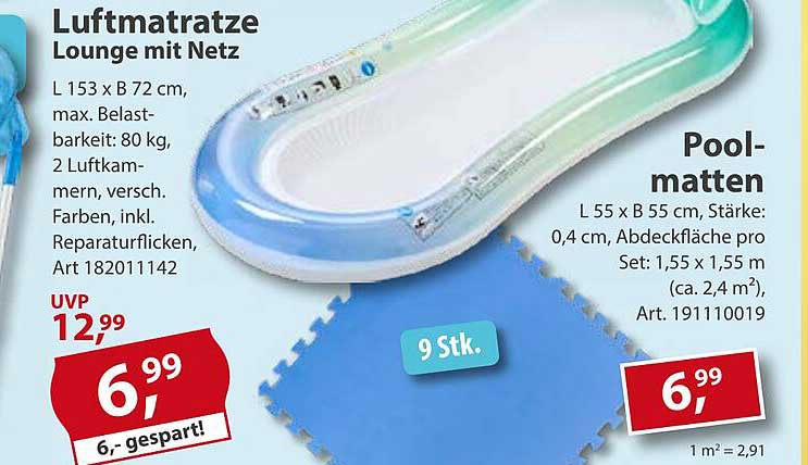 Luftmatratze Lounge mit Netz