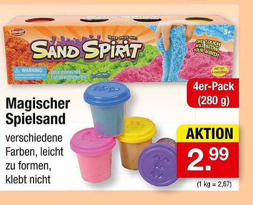 Magischer Spielsand 4er-Pack (280 g)