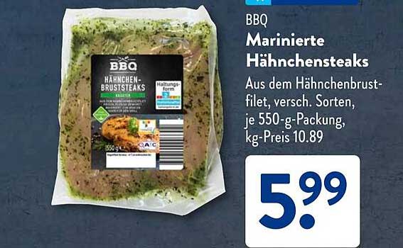 Marinierte Hähnchensteaks