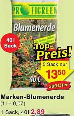 Marken-Blumenerde 40L Sack