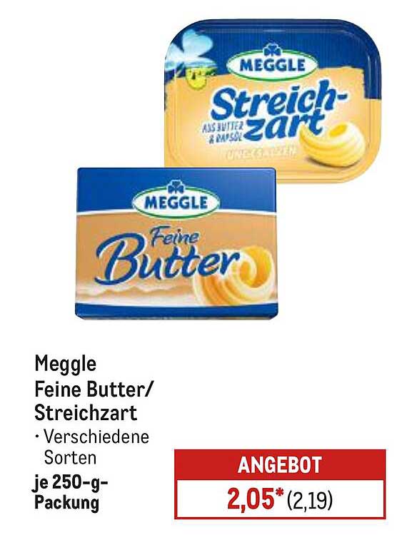 Meggle Feine Butter/Streichzart - Verschiedene Sorten