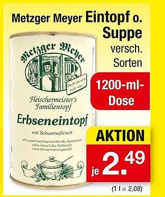 Metzger Meyer Erbseneintopf 1200-ml-Dose