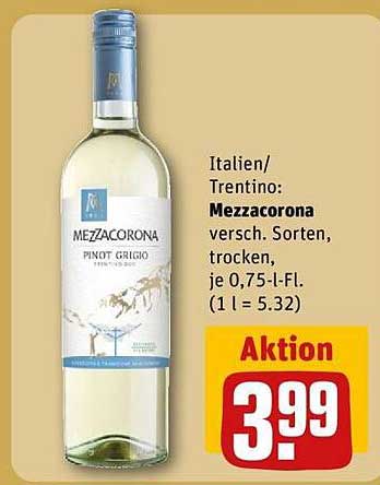 Mezzacorona Pinot Grigio - Italienischer Weißwein