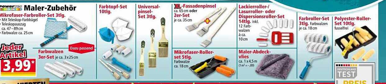 Mikrofaser-Farbroller-Set 3tlg.