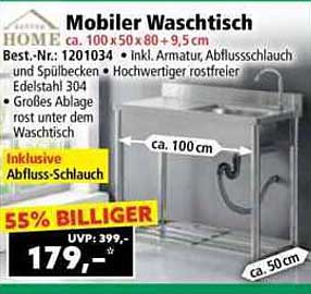 Mobiler Waschtisch
