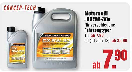Motoroel »DX 5W-30« für verschiedene Fahrzeugtypen
