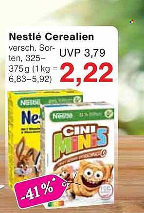 Nestlé Cerealien - verschiedene Sorten, 325-375g
