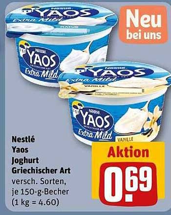 Nestlé Yaos Joghurt Griechischer Art, 150-g-Becher, verschiedene Sorten