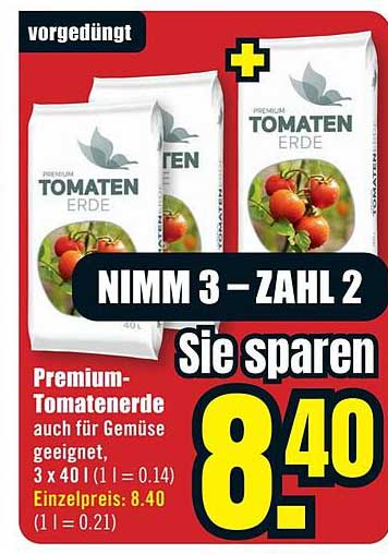 NIMM 3 – ZAHL 2: Premium-Tomatenerde 3 x 40 l
