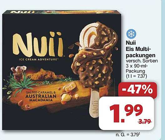 Nuii Eis Multi-Packungen, verschiedene Sorten 3 x 90-ml-Packung
