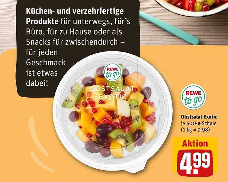 Obstsalat Exotic je 500-g-Schale (1 kg = 9,98)