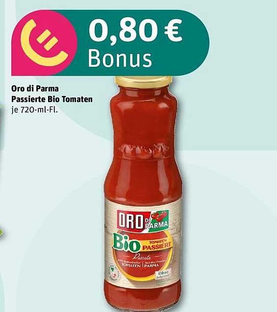 Oro di Parma Passierte Bio Tomaten je 720-ml-Fl.