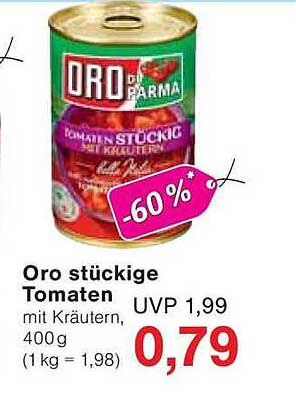 Oro stückige Tomaten mit Kräutern, 400g