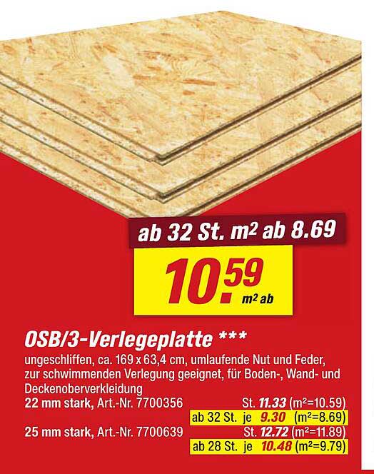 OSB/3-Verlegeplatte ***