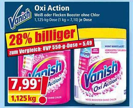 Oxi Action Flecken Booster ohne Chlor – 28% günstiger!