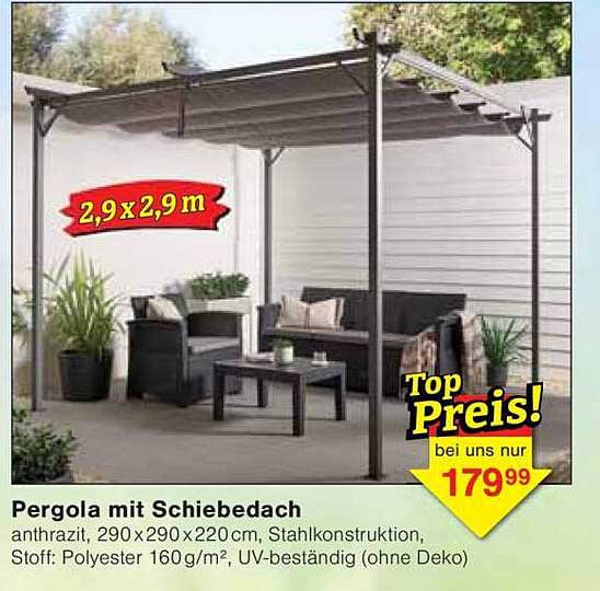 Pergola mit Schiebe­dach
