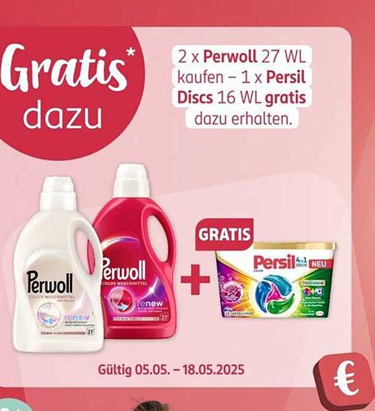 Perwoll Color Waschmittel 27 WL + Persil Discs 16 WL gratis