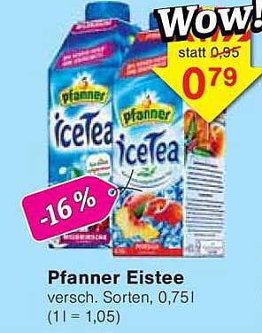 Pfanner Eistee 0,75l - Verschiedene Sorten