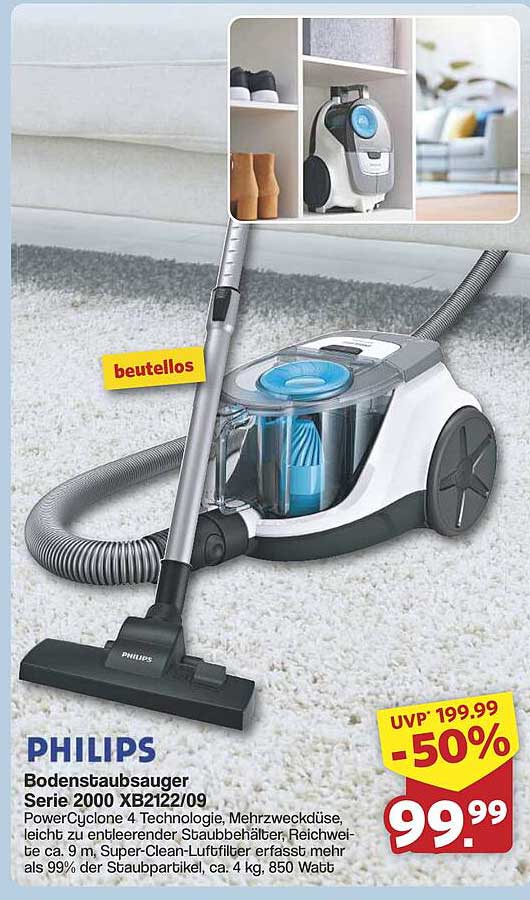 Philips Bodenstaubsauger Serie 2000 XB2122/09