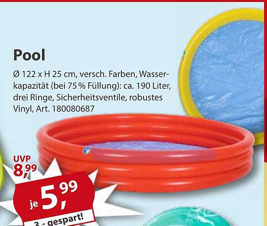 Pool Ø 122 x H 25 cm, versch. Farben