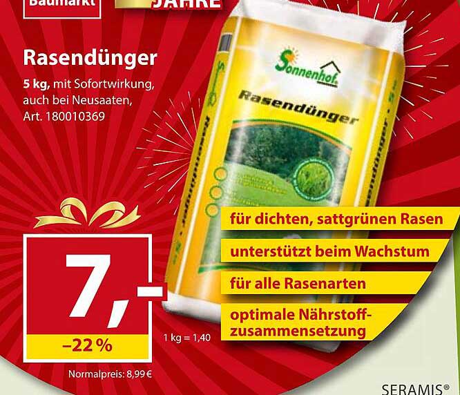 Rasendünger 5 kg mit Sofortwirkung