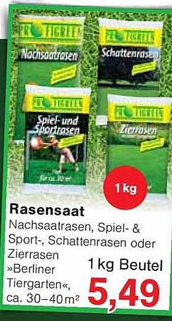 Rasensaat 1 kg Beutel - Verschiedene Rasenmischungen erhältlich