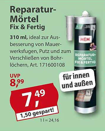 Reparatur-Mörtel Fix & Fertig 310 ml