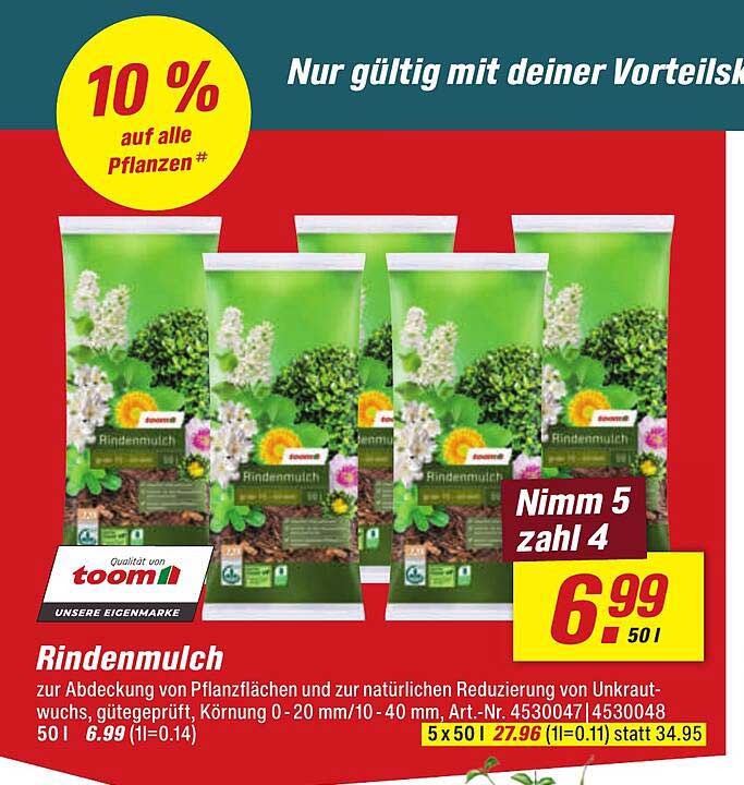 Rindenmulch 50 l - Nimm 5, zahl 4