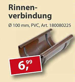 Rinnenverbindung Ø 100 mm, PVC, Art. 180080225