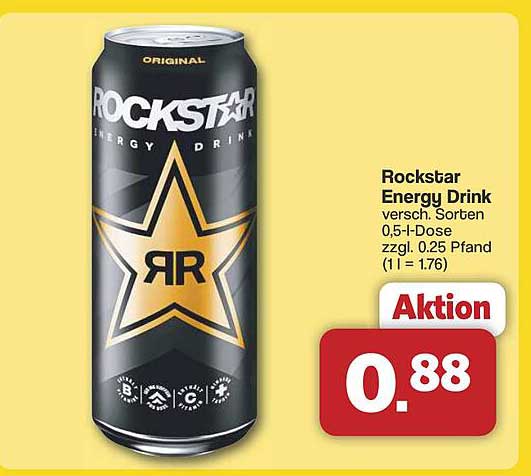 Rockstar Energy Drink 0,5 l Dose - Aktion