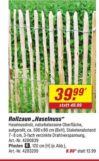 Rollzaun „Haselnuss“