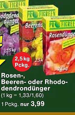 Rosen-, Beeren- oder Rhododendrondünger 2,5 kg Pckg.