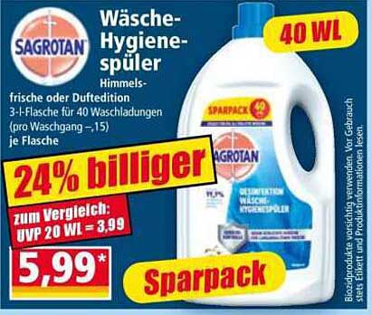 Sagrotan Wäschhygienespüler Himmelsfrische oder Duftedition – 3 l