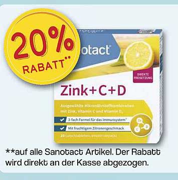 Sanotact Zink + C + D - Stärkung für Ihr Immunsystem