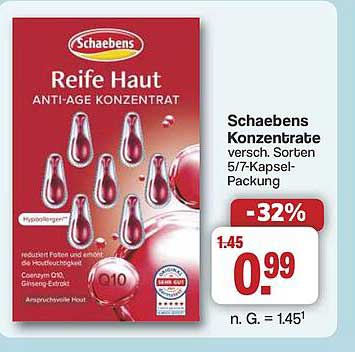 Schaebens Anti-Age Konzentrate ver. Sorten 5/7-Kapsel-Packung
