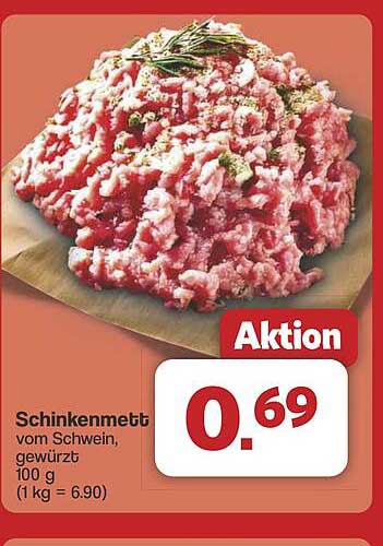 Schinkenmett vom Schwein, gewürzt
