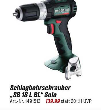 Schlagbohrschrauber „SB 18 L BL“ Solo