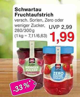 Schwartau Fruchtaufstrich - verschiedene Sorten, Zero oder weniger Zucker