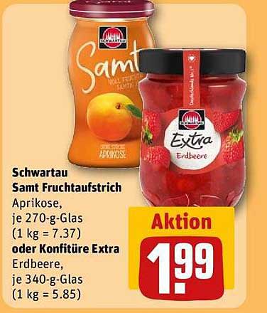 Schwartau Samt Fruchtaufstrich - Aprikose oder Erdbeere