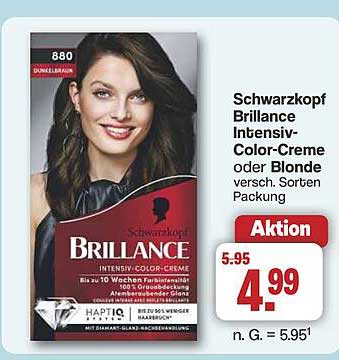 Schwarzkopf Brillance Intensiv-Color-Creme oder Blonde