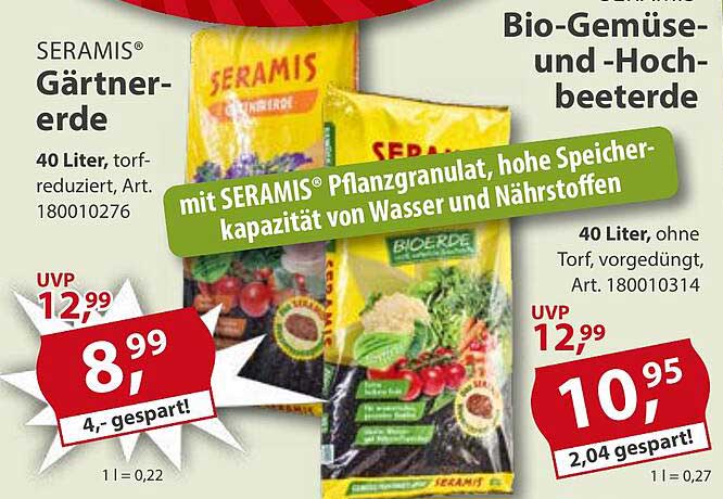 SERAMIS® Gärtnererde 40 Liter, torfreduziert