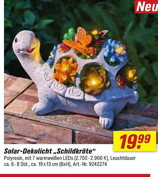 Solar-Dekolicht „Schildkröte“