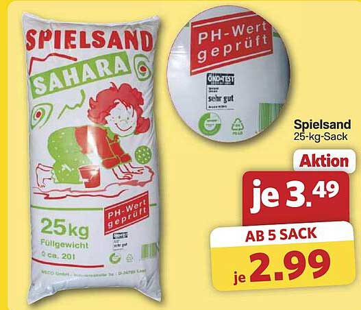 Spielsand Sahara 25-kg-Sack