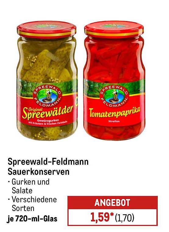 Spreewald-Feldmann Sauerkonserven – Gewürzgurken und Tomatenpaprika