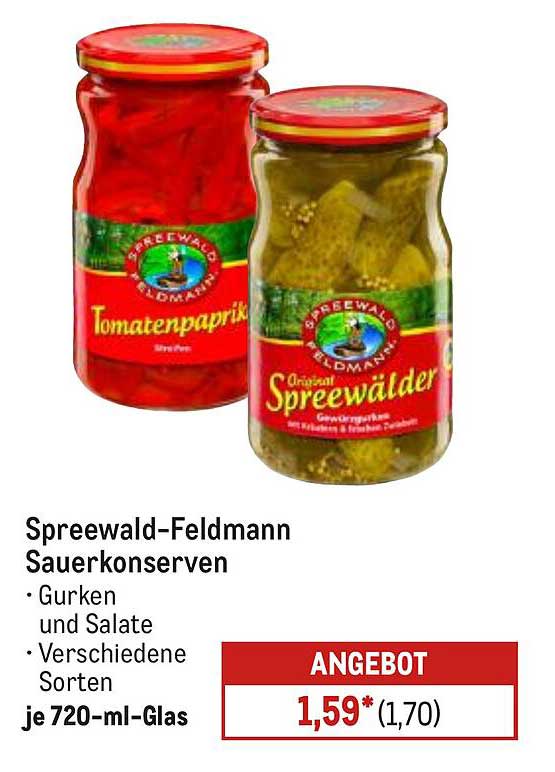 Spreewald-Feldmann Sauerkonserven - Gurken und Salate
