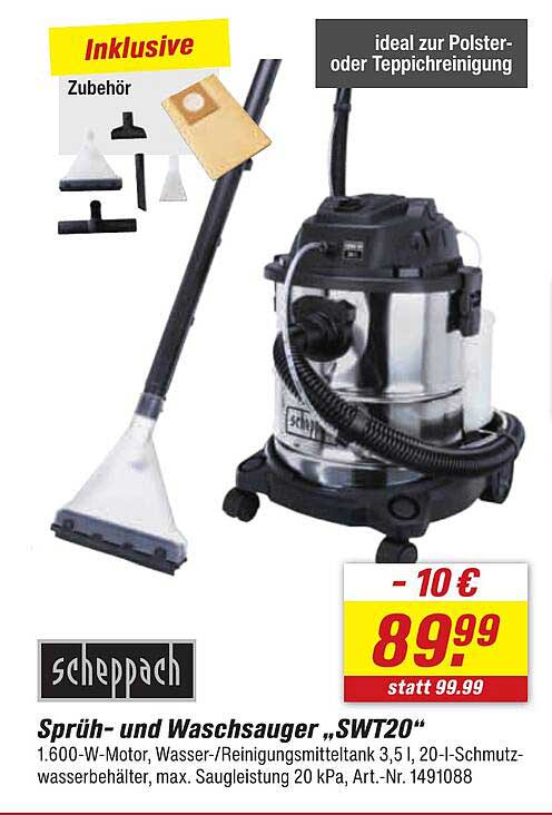 Sprüh- und Waschsauger "SWT20"