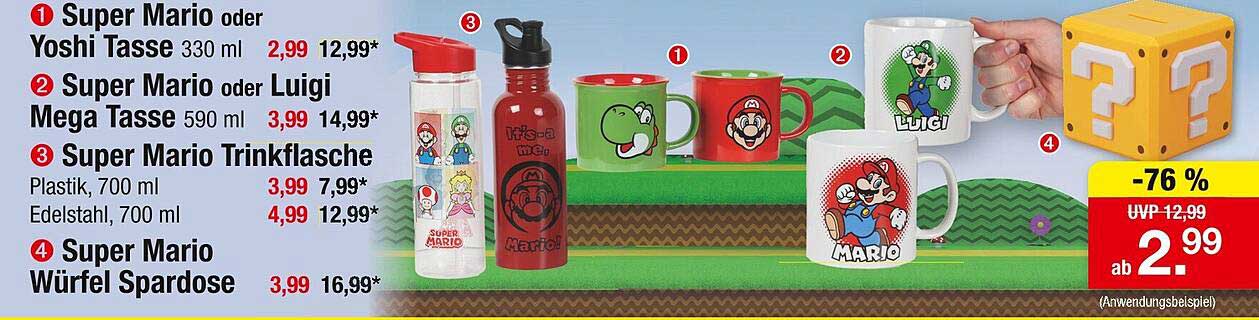 Super Mario oder Yoshi Tasse 330 ml
