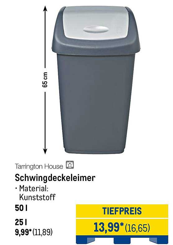 Tarrington House Schwingdeckeleimer 50 l