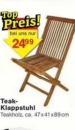 Teak-Klappstuhl