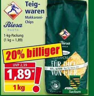 Teigwaren Makkaroni-Chips 1 kg - 20% billiger